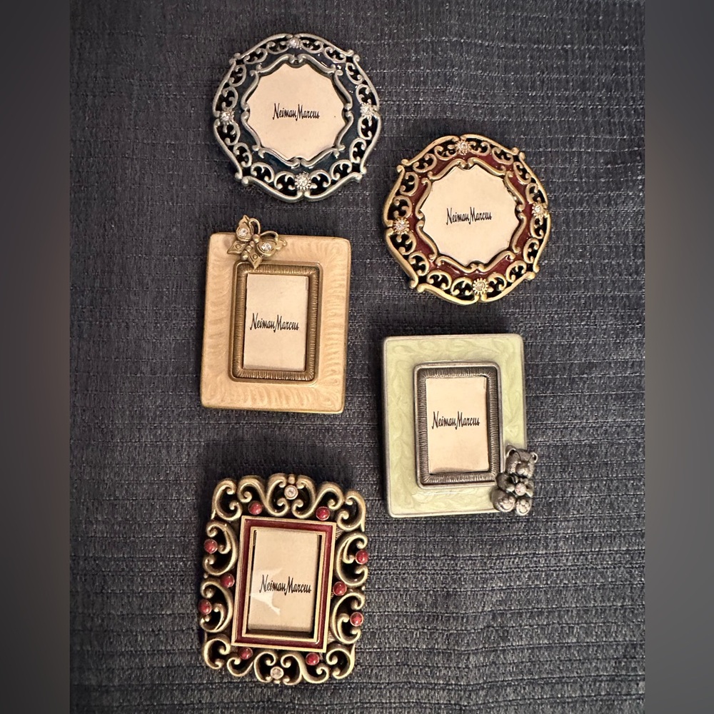 Jay Strongwater Minuature Neiman Marcus frames - set of 5